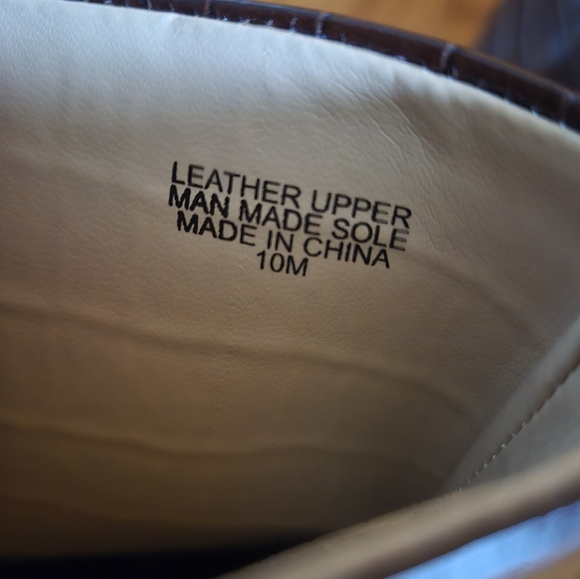 Ann Taylor Leather Ankle Chain Crocodile Print Bootie, size 10M NWOB NWOT - Picture 11 of 15